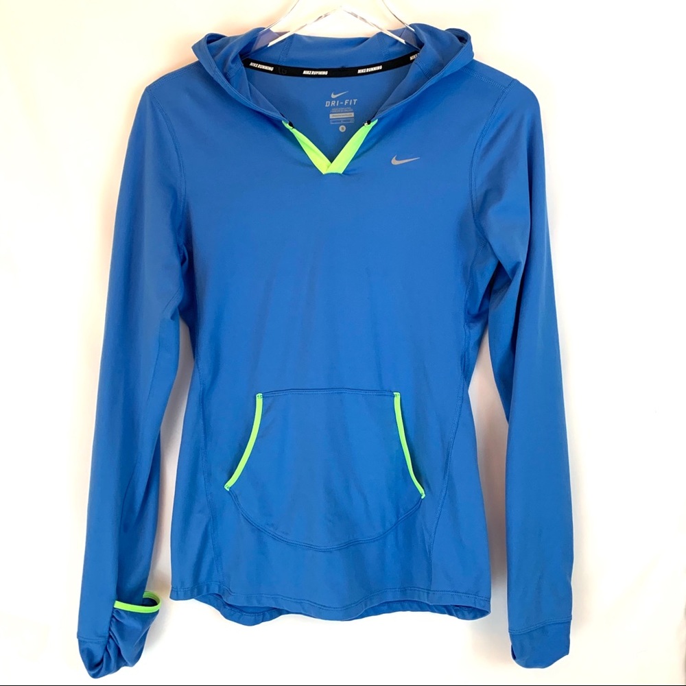 Nike Dry Fit Blue Ladies Running Hoodie